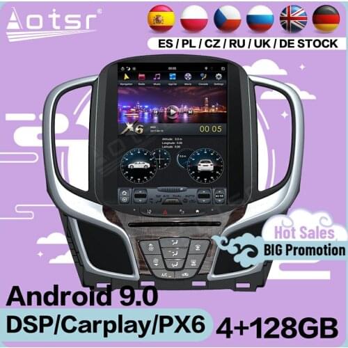 4+128G Tesla Screen Multimedia Stereo Android Player For Buick Lacrosse 2015 2016 2017 2018 2019 2020 GPS Video Radio Head Unit