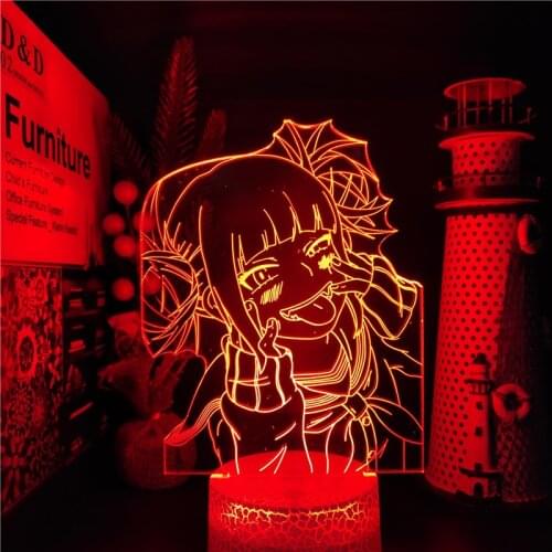 MY HERO ACADEMIA Himiko Toga Cross My Body 3D Led Night Light Anime Touch Sensor Lamp for Bedroom Decor Kids Birthday Manga Gift