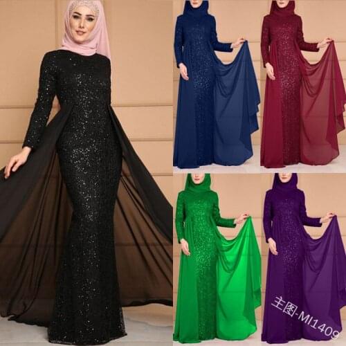 The new sequin dress is a sweet, slim, long-sleeved gown for femininity YZ-GZSC-0013Dresses