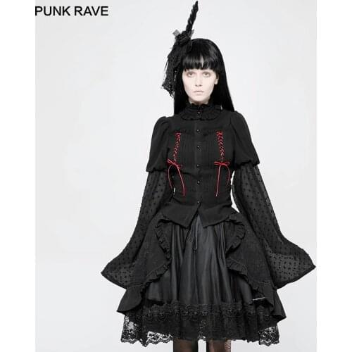 Женские блузки PUNK RAVE China At AliExpress