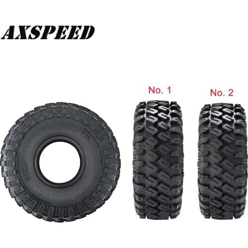 AXSPEED RC Car 1.9" Rubber Tires with Foam Inserts 120/123mm for 1:10 RC Rock Crawler Axial SCX10 Wheel Tires Tyres Parts