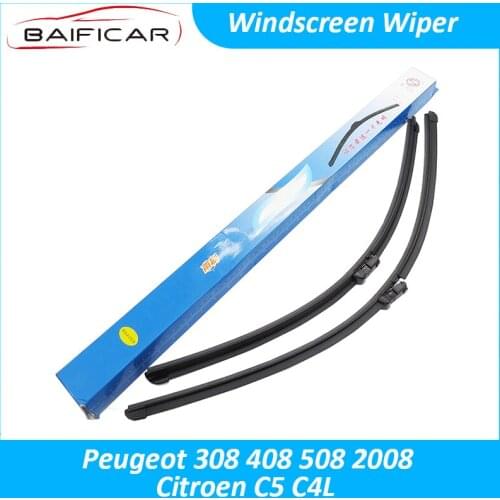 Baificar Brand New Windscreen Wiper Rain Front Windshield Blades For Peugeot 308 408 508 2008 Citroen C5 C4L