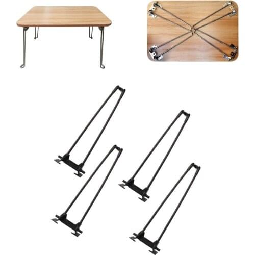 4Pcs 14" Heavy Duty Hairpin Laptop Desk Foldable Legs Folding Coffee Table Legs