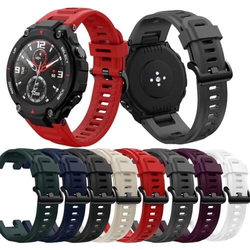 Replacement Sport Strap For Huami Amazfit T-Rex Pro Adjustable Strap Bracelet For Xiaomi Amazfit T-Rex Watch Silicone Band