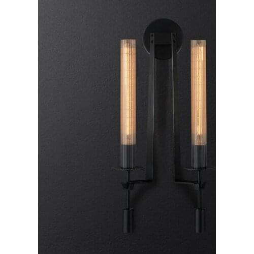 Modern Led Wall Lamp Wrought Iron Glass Wall Light Living Room Decor Wall Sconce Bedroom Bedside Light Aisle Corridor Luminaires