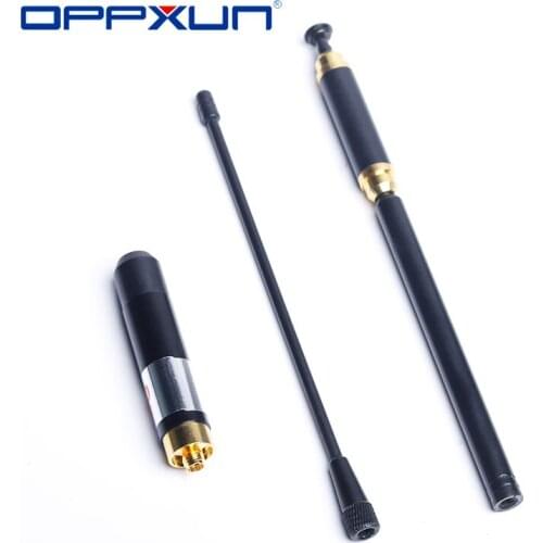 Black AL-800 AL800144/430 MHz SMA-F Female M Male BNC Gain Super Quality Telescopic Antenna for Pryme Kenwood HYT Baofeng Uv-5r