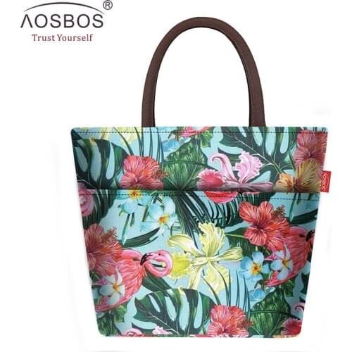 Aosbos Thermal Tote Bags Lunch Bags for Women Kids Girl Insulated Large Capacity Food Bag Portable Cooler Picnic Lunch Box