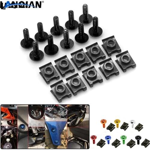 Universal Motorcycle Fairing Screws Fastener Bolts Clips Screw Nuts For SUZUKI GSF600 Bandit GS 1000 500E GS550M GSX1100F Katana