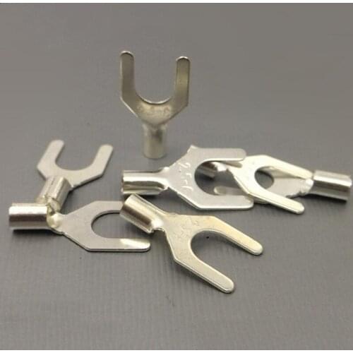 Fork-shaped Cold-pressed Terminal Bare Terminal UT2.5-6Y-shaped Wiring Nose Ut2.5-6 Cold-pressed Terminal Block U-shaped Copper