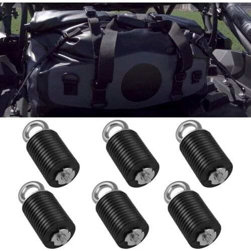4/6PCS Tie Down Anchors Black Rubber Snowmobile Cargo Rack Eye Bolt Fasteners All Seasons For Sportsman RZR UTV ATV Accessories