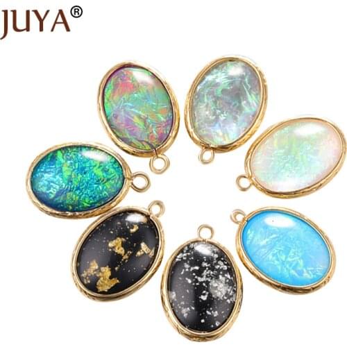 Juya 6pcs Acrylic Charms Laser Changed color Pendants for DIY Earrings Necklace Bracelet Jewelry Making Handmade Materials