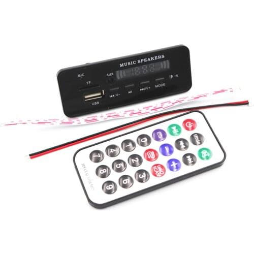 Bluetooth 5.0 MP3 WMA Decoder Board Audio Module DC 12V USB TF FM Radio AUX MP3 Player Handfree For Car Support Recording