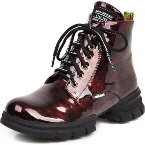 Ankle Boots Female Autumn and Winter New Boots Children Thick and Handsome British Fan Boots Womens Platform Boots