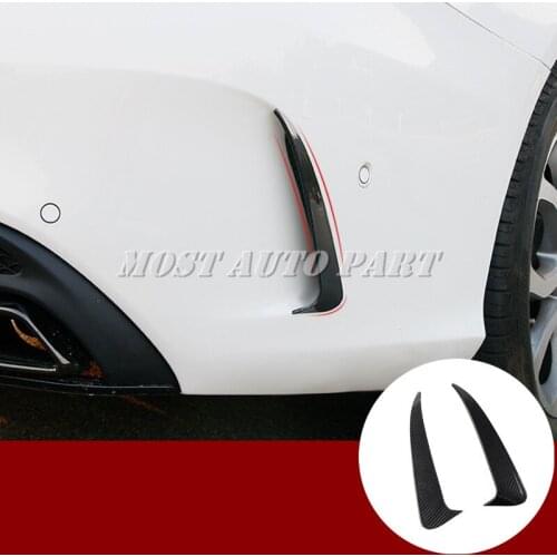 Black Rear Bumper Spoiler Air Vent Trim Cover 2pcs For Benz C Class Coupe C205 2015-2019 Car Decoration Car Trim