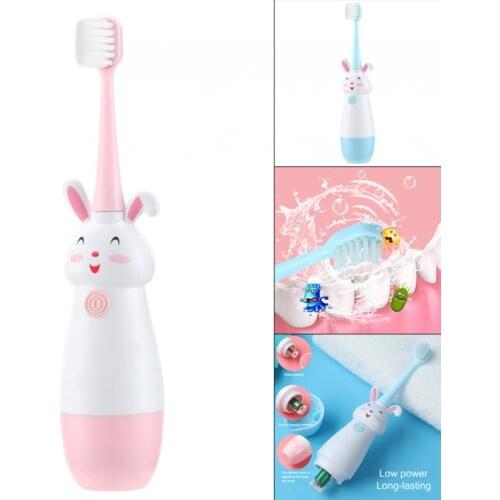 Kids Electric Toothbrush Sonic Toothbrush Waterproof Replaceable Brush Heads Battery Powered Tooth Brush Electric