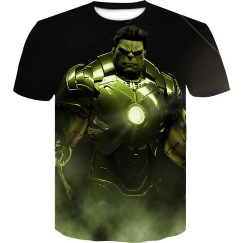 2021 Marvel Spiderman Iron Man T Shirt Game Boys Clothes Summer Short Sleeve Girls Tops Tees Children Clothing Kid Girl T-shirts