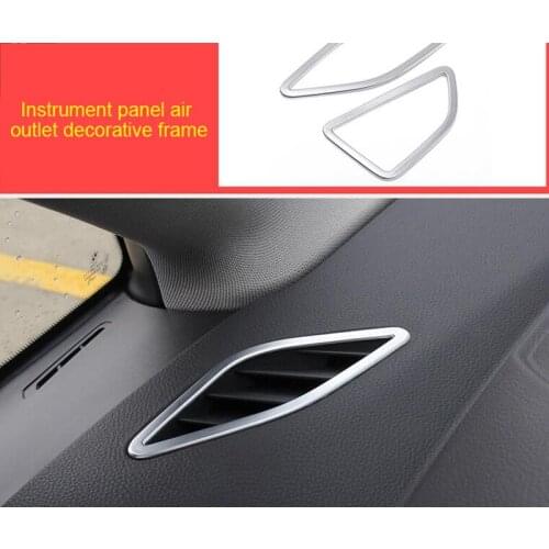 For BMW 2 series Gran tourer F46 218i 220i 2015-2019 ABS Instrument panel air outlet decorative frame chrome molding trim 2pcs