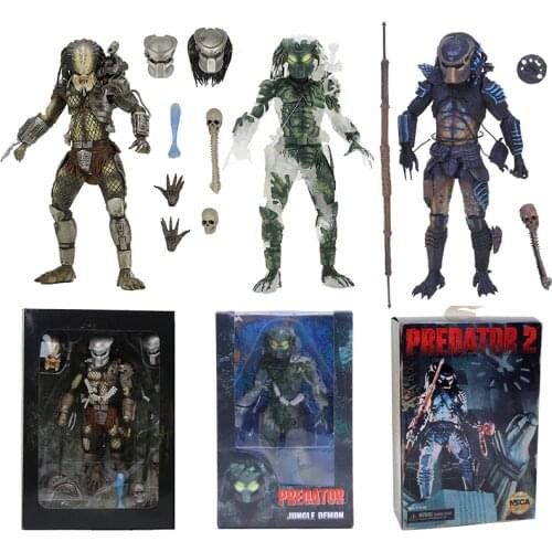 NECA Predator Scale Ultimate P1 Jungle Hunter Jungle Demon 30th anniversary Concrete Jungle Action Figure Model Toy