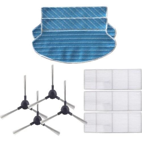 Vacuum Cleaner Side Brush Hepa Filter Mop Cloth for AMIBOT Pure H2O Connect Robotic Vacuum Cleaner Brush Filter Replacement Kit