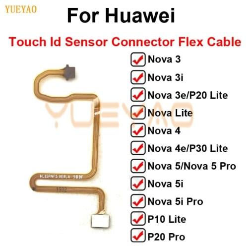 Honor 8 Lite Home Button Fingerprint Touch Id Sensor Connector Flex Cable For Huawei P10 Lite P20 Lite Mate 10 Lite Honor 9 Lite