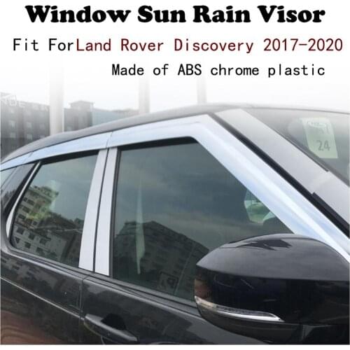 ABS Chrome plastic Window Visor Vent Shades Sun Rain Guard car accessories For Land Rover Discovery 5 2017-2020