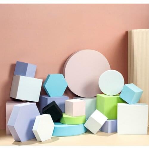 Cube Photographic Prop Ins Wind Net Red White Geometric Stereo Shooting Props Posing Ornaments Photography Table D