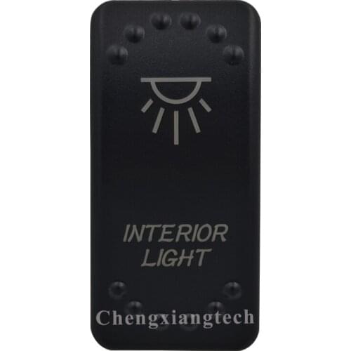 Laser Etched - INTERIOR LIGHT - Led Backlit Rocker Switch Cap for Car Boat Truck Rv Switch Auto DIY Replacing, Cover Only