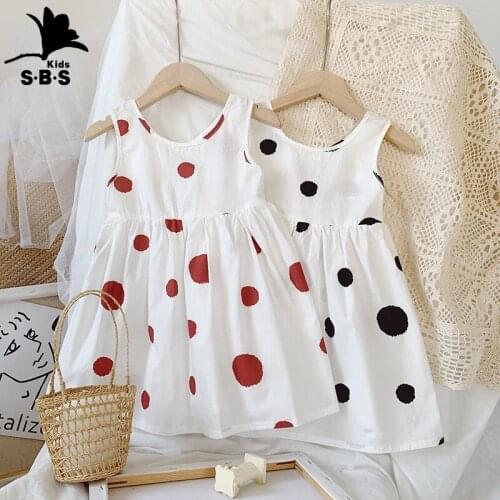 Girls Summer Dress 2020 Summer Fashion Polka Dot Dress Sleeveless Female Baby Suspender Casual Dress Kids Dresses for Girls