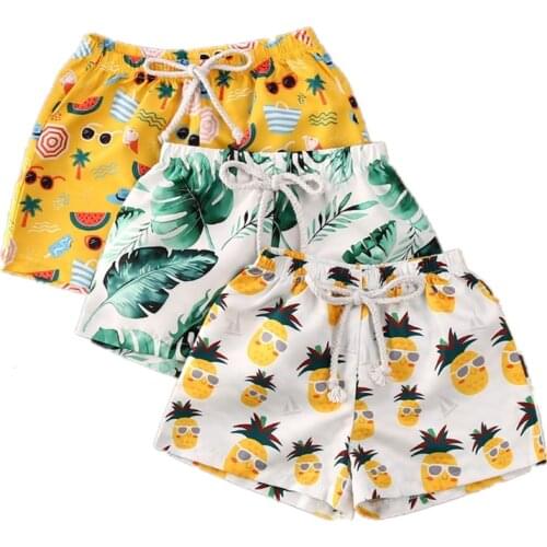 Cute Toddler Baby Boys Cartoon Print Trunks Kids Children Beach Shorts Swimwear Swimsuit Bathing Suit Summer Swim Bottom