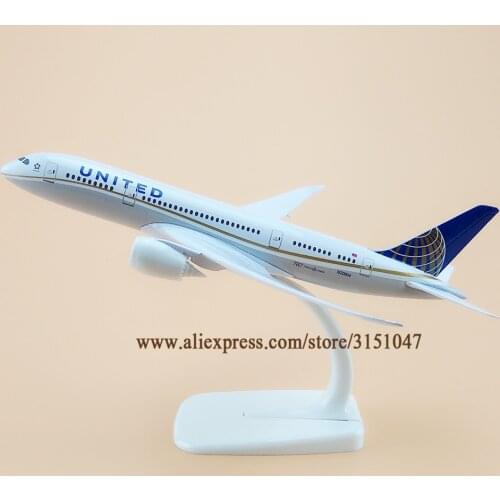 Alloy Metal American Air UNITED Airlines B787 Airplane Model UNITED Boeing 787 Airways Plane Model Stand Aircraft Gifts 20cm