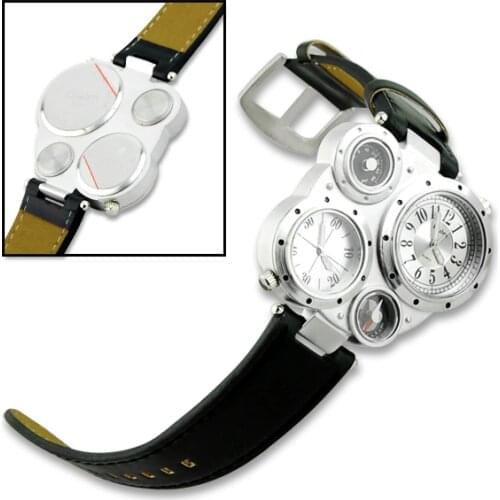 Men Multi-dial Military Sports Watches With Compass & Thermomete Analog Quartz Clock Military Watch Male Watch Outdoor Activity