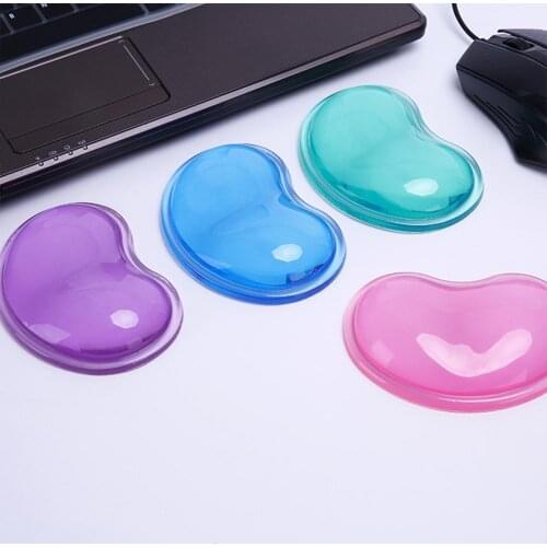 Mouse Wrist Support Soft Cushion Heart-shaped Transparent Cartoon Creative Cute Silicone Three-dimensional Wrist Pad