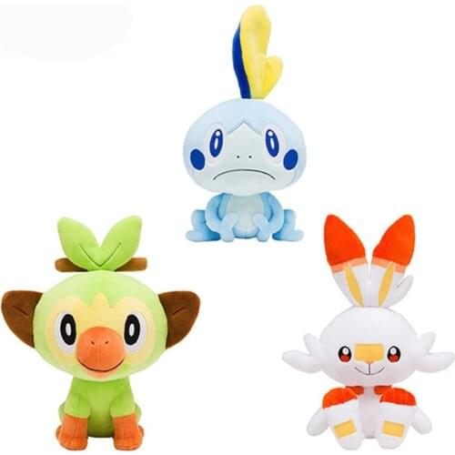 2019 NEW Pokemon Sobble Scorbunny Grookey plush cute Japan Anime game toys Elf doll A birthday present for a child