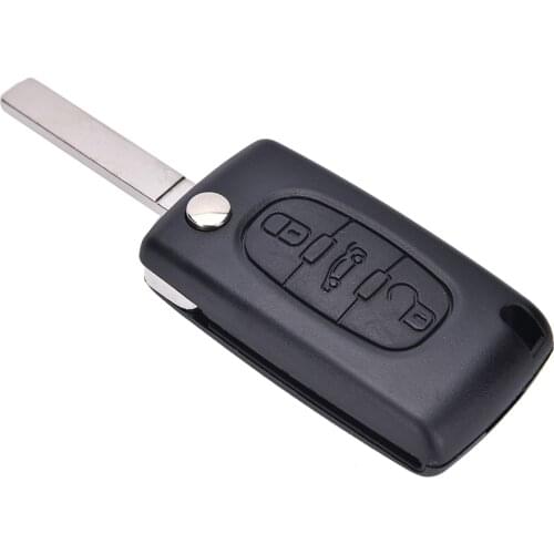 New 3 Buttons Modified Folding Remote Key Flip Fob Shell For Peugeot 407 307 308 607 CE0523