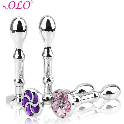 OLO Moon Shape Jewelry Butt Plug Metal Anal Plug Erotic Sex Toys For Woman Men Anal Toys Prostate Massager Butt Stimulation
