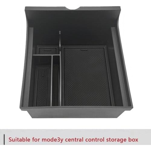2021 New Center Console Organizer Glove Tray Organizer Silicone Liner Mats for Tesla Model 3 2021 Accessories