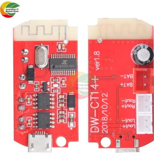 DC 3.7V 5V 3W Digital Audio Amplifier Board Dual Plate Bluetooth Speaker Modification Sound Module Micro USB With Charging Port