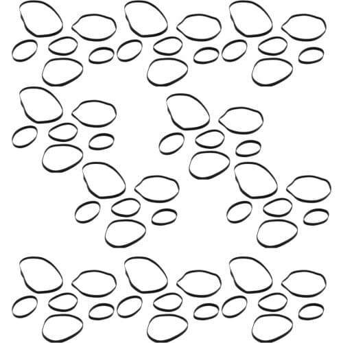 50 Pieces Assorted Recorder Rubber Belt 4-13.5cm Video Machine Drive Belt Repair