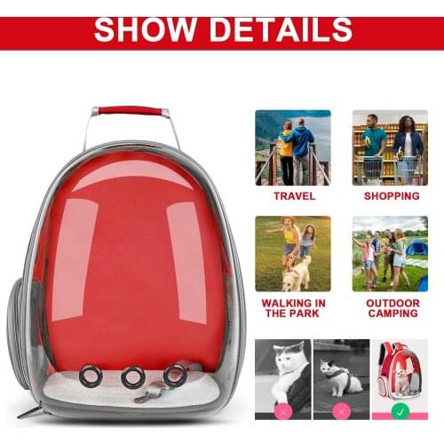 Pet Carrier Backpack, Bubble Arc Clear Window, Cats and Puppies,Airline-Approved, Designed for Travel, Hiking, & Outdoor Use