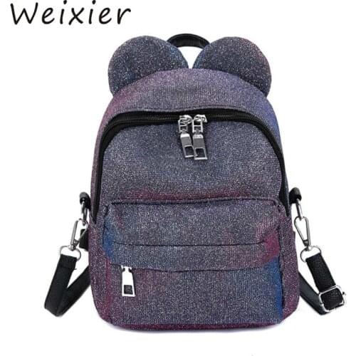 WEIXIER 2019 Gradient Color Backpacks Simple Shoulder Bagpack Korea Large Capacity Youth Teenage Girls Travel School Bag V3-58