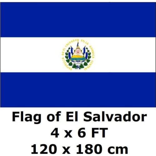 El Salvador Flag 120 x 180 cm 100D Polyester Salvadorian Flags And Banners National Flag Country Banner Home Decor