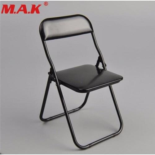 1:6 Scale Black Red Blue Folding Chair Figure Furniture For 12" Dolls PH Action Figure Collections