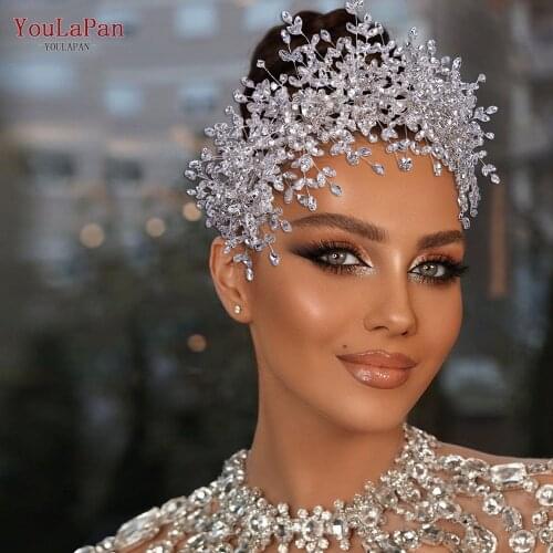 TOPQUEEN HP385 Wedding Tiaras And Crowns Princess Crown Baroque Crystal Headband Rhinestone Hair Jewelry Bridal Hair Accessories