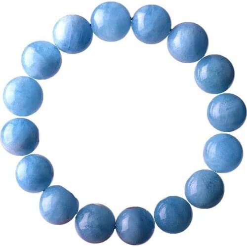 Top Natural Aquamarine Bracelet Jewelry For Women Men Healing Crystal Stone Round Beads Gemstone Stretch 6mm 8mm 10mm 12mm AAAAA