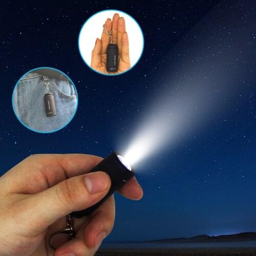 1PC Mini Keychain Pocket Torch USB Rechargeable LED Light Flashlight Lamp Waterproof