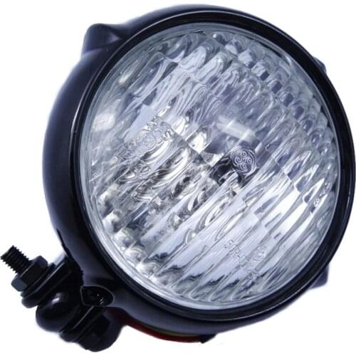 12V Motorcycle Headlight Bobber Chopper Cafe Racer High Low Beam Head Lamp for Harley Road King Softail Springer Dyna Sportster