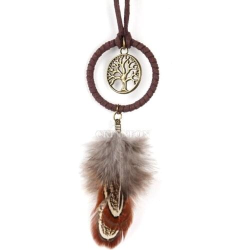 200Pcs/Lot Vintage Mini Dreamcatcher Handmade Dream Catcher Net With Feather Decoration Ornament Diameter 3.5cm Craft Gift