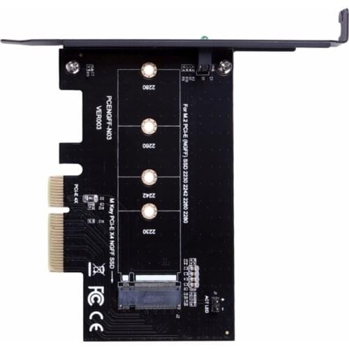 PCI e 4x to NVMe M Key M.2 SSD Slot Adapter For M.2 PCI-E SSD (NGFF) SSD 2230 2242 2260 2280 mm nvme m2 ssd card Aadapter