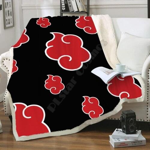 Akatsuki Blanket Plush Velvet Warm Sheet Office Nap Blanket 3D Fleece Blanket Drop Shipping