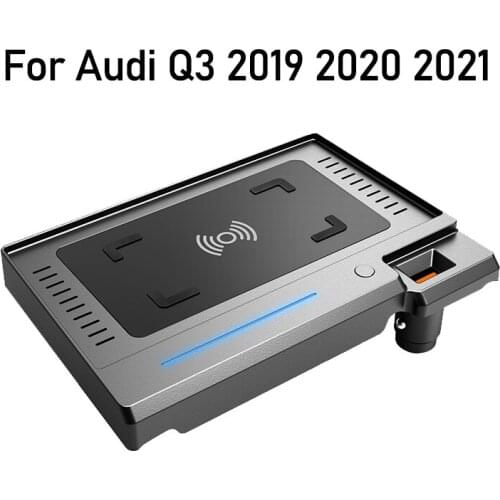 For Audi Q3 2019-2021 car cigarette lighter accessories mobile phone fast wireless charger car mobile phone charging board